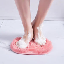 Silicone Bath Massage Cushion With Suction Cup Shower Foot Scrubber Brush Foot Bath Mat Scrubber Anti-slip Exfoliating Dead Skin Massage Pad Lazy Wash Feet Bathroom Mat