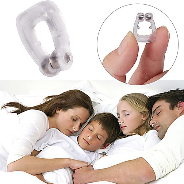 Anti Snore Device For Men And Woman Silicone Magnetic Nose Clip For Heavy Snoring Sleeper Snore Stopper Anti Snoring Device (4 Pc)