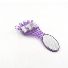 4 In 1 Pedicure Tool For Rough Dry Feet Dual-sided With Pumice Stone Soft Brush Steel Scrubber Emery File Softens Hard Foot Corns Calluses Cleanses Smoothens Dull Feet