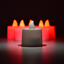 Red Flameless Led Tealights Smokeless Plastic Decorative Candles - Led Tea Light Candle For Home Decoration (Pack Of 24)