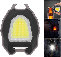 Portable Triangular Shaped Emergency Camping Flashlight With Lighter Lumens Rechargeable Waterproof Portable Led Light Camping Keychain 6lighting Modes With Strong Magnet 3 Color Lighting For Travel Camping Walking