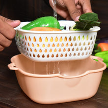 2 In 1 Basket Strainer To Rinse Various Types Of Items Like Fruits Vegetables Etc