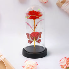 Elegant Led Eternal Rose In Plastic Dome (1 Pc  Battery Not Included)