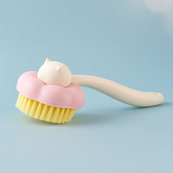 Soft Bristle Bath Brush With Long Handle (1 Pc)