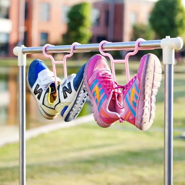 Multi-Function Shelf Drying Rack Shoe Rack Stand Hanger Shoes Hanging Storage Wardrobe Organizer Rack Shoe Organizer Stand Closet Shoe Organizer Shoe Holder (2 Pc Set)