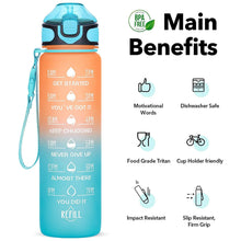 Motivational Water Bottle With Straw Time Marker Bpa-free Tritan Portable Gym Water Bottle Leakproof Reusable Special Design For Your Sports Activity Hiking Camping