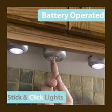 4 Led Battery-powered Wireless Night Light Stick Tap Touch Lamp Stick-on Push Light For Closets Cabinets Counters Or Utility Rooms Cordless Touch Light