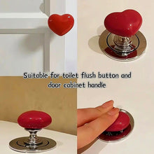 Multipurpose Cabinet Door Handle Drawer Heart-shaped Knob Pulls Toilet Press Button (5 Pc)