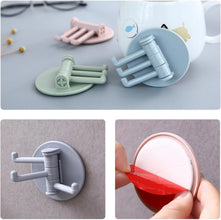Sticky Hook Household Strong Punch-free Hook 180 foldable Multi-function Rotatable Hook With 3 Hooks Suitable For Bathroom Kitchen Office (3 Pc)