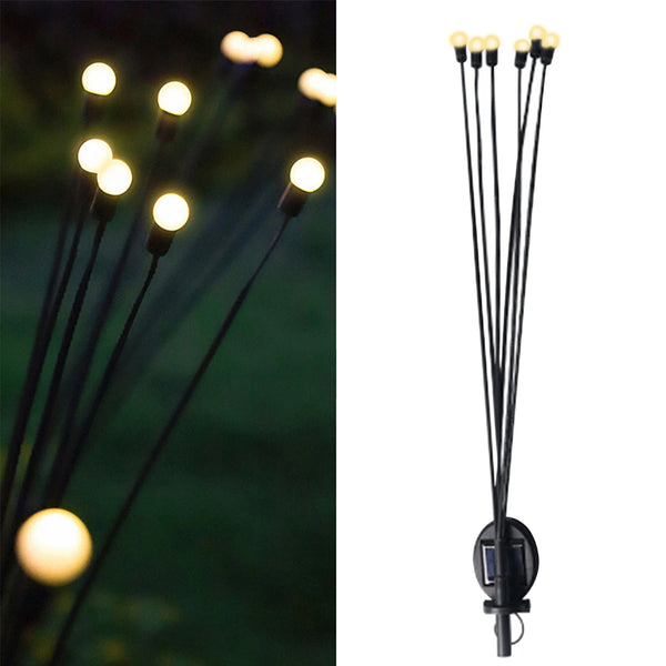 Solar Garden Lights Solar - Powered Firefly Lamp New Upgraded Solar Firefly Lights Outdoor Waterproof Solar Outdoor Decorative Lights For Yard Gardening Patio Backyard Pathway Dcor (2 Pcs Set 12 Led (Warm Light))
