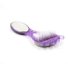 4 In 1 Pedicure Tool For Rough Dry Feet Dual-sided With Pumice Stone Soft Brush Steel Scrubber Emery File Softens Hard Foot Corns Calluses Cleanses Smoothens Dull Feet