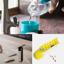 Pill Vitamin Bottle Water Bottle Multi Functional Use For Traveling  Outdoor Use Water Bottle Travelling Kit Summer Special Bottle (600 Ml   Mix Color )