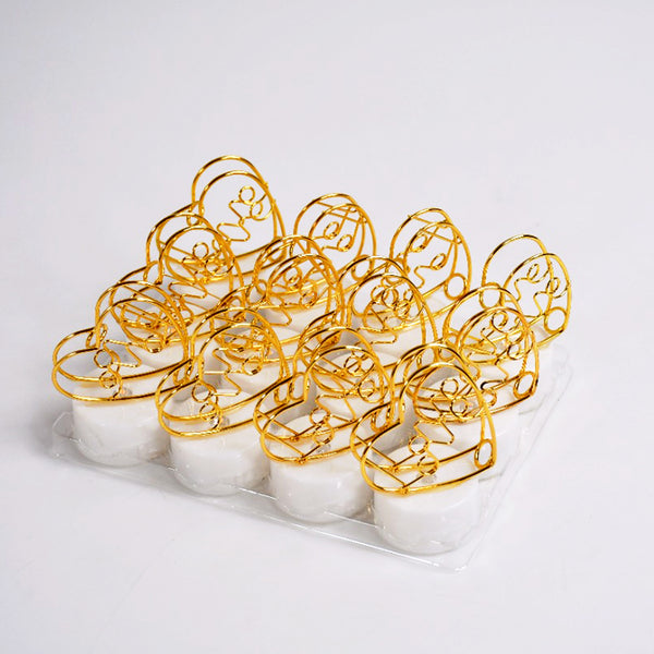 Multicolor Flameless Heart Design Candles For Decoration (Set Of 12pc)