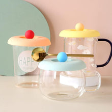 Cup Mug Lid Dust Proof Silicone Rubber Airtight Seal (Cup Spoon Not Included Only Lid, 4 Pc)