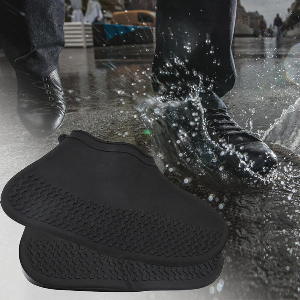 Non-slip Silicone Rain Reusable Anti Skid Waterproof Fordable Boot Shoe Cover (Small Size 1 Pair)