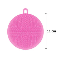 Silicone Dish Scrubber Sponge Mildew Free Non Stick (Mix Color)