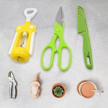 Multifunction Kitchen Tools Stainless Steel And Plastic Kitchen Knife And Scissor Ideal Accessory Set For Kitchen