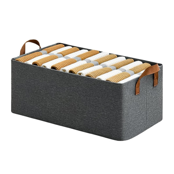 Foldable Cloth Storage Organizer Bag With Handles (46x27cm1pc)