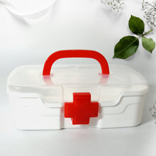 Medical Box 1 Piece Indoor Outdoor Medical Utility Medicine Storage Box Detachable Tray Medical Box Multi Purpose Regular Medicine First Aid Box With Handle  Transparent Lid