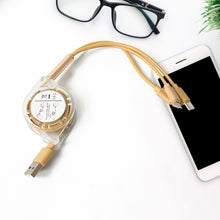 Retractable Charger Charging Cable Micro Usb Cable 3 In 1 Multi Charging Cable Compatible With Phone  Type C  Micro Android Usb And Other Mobile Devices (1 Pc)