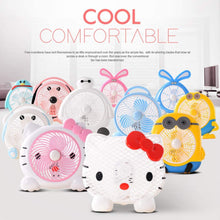 Plastic Cute Mini Cartoon Electric Usb Fan Desk Fan For Children (Battery Not Include)