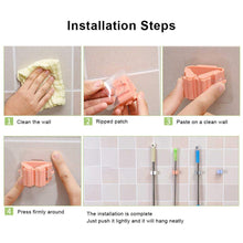 Magic Sticker Series Self Adhesive Mop And Broom Holder (3 Pc)