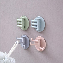 Sticky Hook Household Strong Punch-free Hook 180 foldable Multi-function Rotatable Hook With 3 Hooks Suitable For Bathroom Kitchen Office (3 Pc)