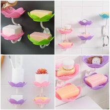 Dabble Layer Flower Self Draining Soap Dish Holder Bathroom Shower Soap Holder Dish Storage Plate Tray For Bathroom Kitchen Bathtub