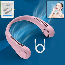 Portable Neck Fan Holiday Hands Free Bladeless Neck Fan 360 Cooling Hanging Fan Usb Rechargeable Personal Neck Fan Wearable Neck Fan Suitable For Traveling
