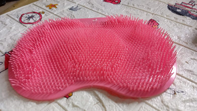 Silicone Bath Massage Cushion With Suction Cup Shower Foot Scrubber Brush Foot Bath Mat Scrubber Anti-slip Exfoliating Dead Skin Massage Pad Lazy Wash Feet Bathroom Mat