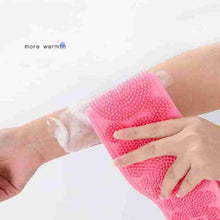 Silicone Body Back Scrubber Double Side Bathing Brush For Skin Deep Cleaning