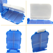 Portable Blue Dual-sided Pill Organizer Box (1 Pc)