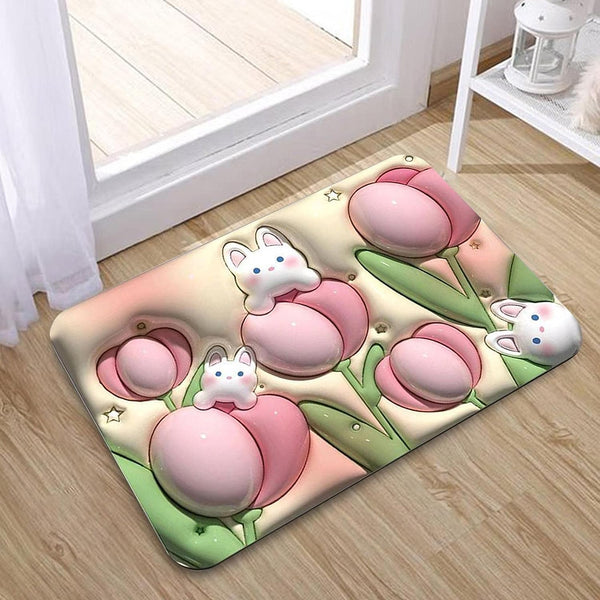Stone Bath Mat Non Slip Anti Mould 3d Absorbent Bath Mats For Bathroom Stone Bath Mat Quick Dry Shower Mat (60x39cm)