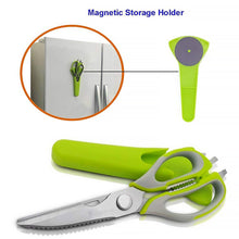 Multi-purpose Kitchen Shears With Magnetic Holder Stainless Steel Red Multifunction Heavy Duty And Kitchen Scissors