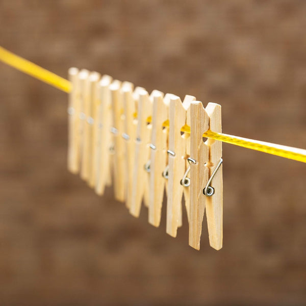 Heavy Duty Bamboo Wooden Cloth Clips Pegs (10 Pcs Set)