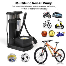 Portable Mini Bike Cycle Pump Foot Activated With Gauge Floor Bicycle Pump Cycle Pump
