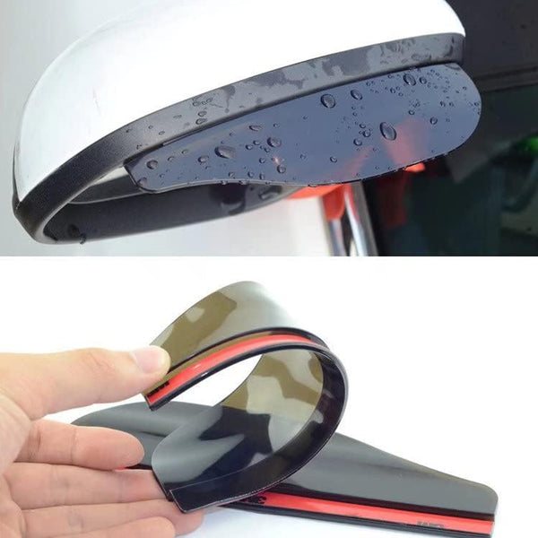1 Pair Mirror Rain Protector Car Rearview Mirror Rain Blades Car Back Mirror Eyebrow Rain Cover Car Rearview Mirror Eyebrow Covers Flexible Protection Rainproof Decoration Accessories (2 Pcs Set)