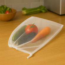 Reusable Transparent Drawstring Mesh Storage Bag (3 Pc)