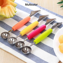 Multifunctional Stainless Steel Fruit Vegetable Pattern Carving Knife Peeler Corer Spherical Dig Ball Scoop Garnishing Dig Ball Spoon Kit.