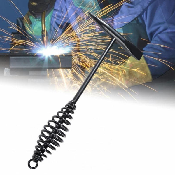 Welding Slag Removal Tool  Chipping Hammer With Coil Spring Handle Mufti Functional For Cleaning Removing Slag Industrial Weld Slag Spatter Removal Tool Welding Hammer For Machinery Electrician (1 Pc )