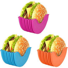 Silicone Burger Holder Snack Holder Reusable Burger Holder (2 Pc)