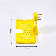 Multi-purpose Wall Holder Stand For Charging Mobile Just Fit In Socket And Hang (Yellow)