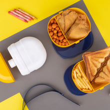 Lunch Box Capsule Shape Strap-on Lunch Box With Water Bottle And Handle