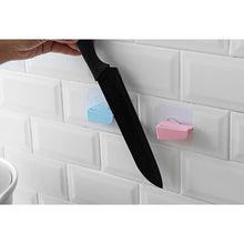 Punch-free Wall Hanging Knife Holder  Stand Knife Holder Kitchen Supplies Tool Holder Insert Knife Shelf Storage Rack (2 Pc )