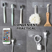 Transparent Self Adhesive Hook Seamless Drill Free Removable Wall Mounted Hanger As Toothbrush Holder Power Plug Socket Holder Waterproof And Oil Proof (10 Pc)