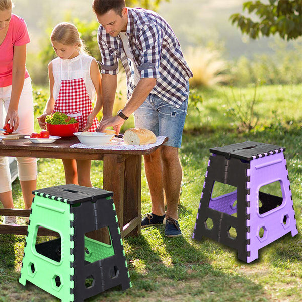18 Inch Folding Stool For Adults And Kids Also For Kitchen Stepping With (Brown Box)