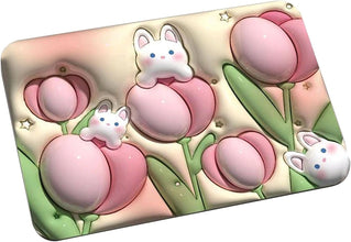Stone Bath Mat Non Slip Anti Mould 3d Absorbent Bath Mats For Bathroom Stone Bath Mat Quick Dry Shower Mat (60x39cm)