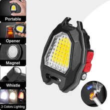 Portable Triangular Shaped Emergency Camping Flashlight With Lighter Lumens Rechargeable Waterproof Portable Led Light Camping Keychain 6lighting Modes With Strong Magnet 3 Color Lighting For Travel Camping Walking