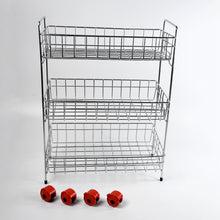 Stainless Steel Fruit Vegetable Stand Kitchen Trolley 3 Tier Kitchen Trolley  Fruit Basket  Vegetable Stand For Storage  Onion Potato Rack For Kitchen  Vegetable Rack For Kitchen